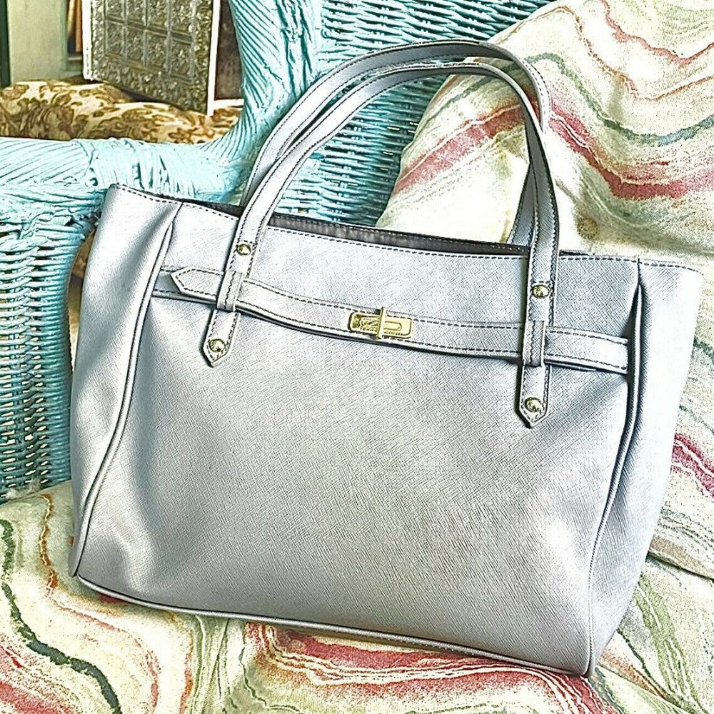 Tommy Hilfiger Leather Light Blue Shoulder Bag Purse